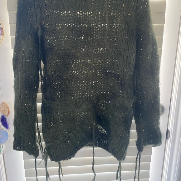 Junya Watanabe Comme Des Garcons 2007 Camo Mohair Distressed Sequin Sweater - Picture 8 of 13